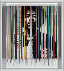 Hendrix by Srinjoy - Mixed Media sized 30x30 inches. Available from Whitewall Galleries